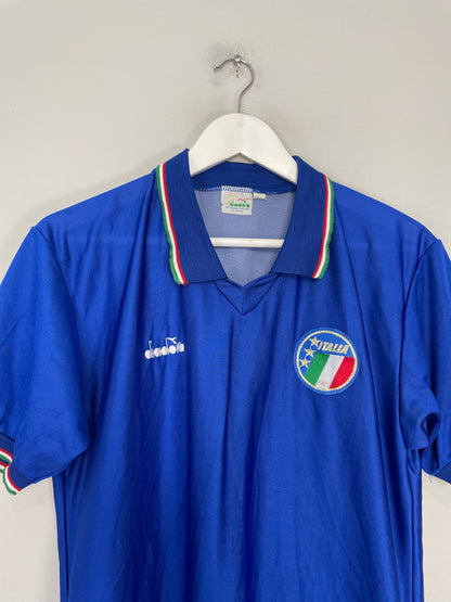 1986/90 ITALY HOME SHIRT (L) DIADORA