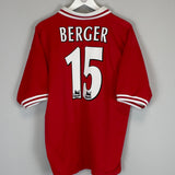 1996/98 LIVERPOOL BERGER #15 HOME SHIRT (L) REEBOK