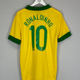 2013 BRAZIL RONALDINHO #10 HOME SHIRT (L) NIKE