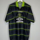 1998/99 CELTIC LARSSON #7 AWAY SHIRT (XL) UMBRO