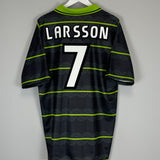 1998/99 CELTIC LARSSON #7 AWAY SHIRT (XL) UMBRO