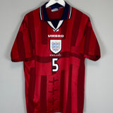 1997/99 ENGLAND ADAMS #6 AWAY SHIRT (M) UMBRO