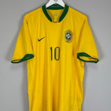 2006/08 BRAZIL RONALDINHO #10 HOME SHIRT (XXL) NIKE