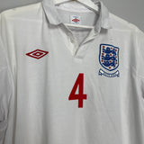 2010/11 ENGLAND GERRARD #4 HOME SHIRT (XL) UMBRO