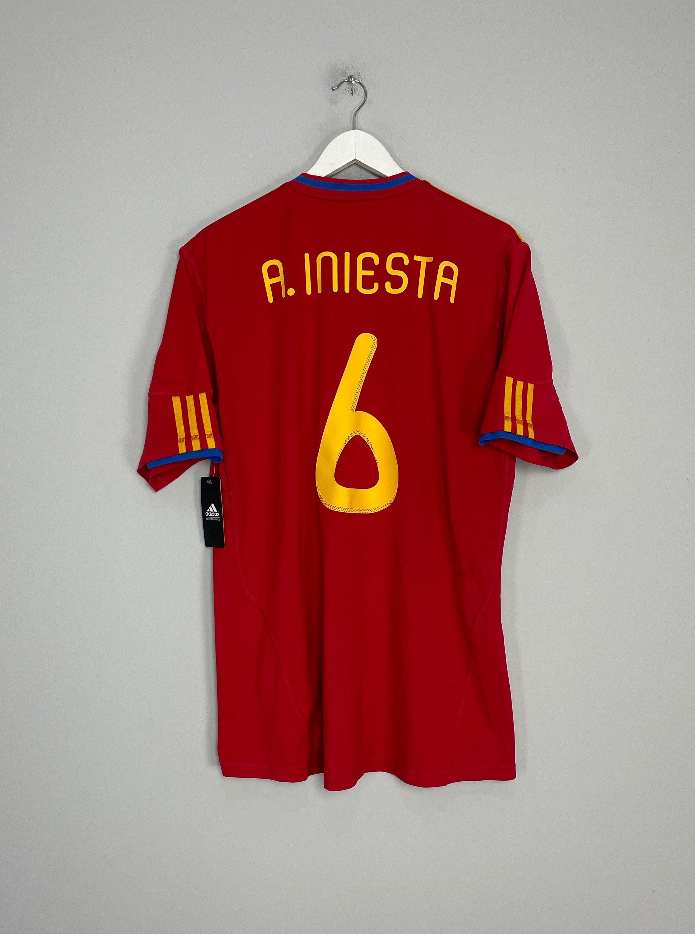 2010/11 SPAIN A.INIESTA #6 *BNWT* HOME SHIRT (XL) ADIDAS