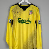 2004/06 LIVERPOOL GERRARD #8 L/S AWAY SHIRT (L) REEBOK