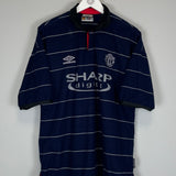 1999/00 MANCHESTER UNITED STAM #6 AWAY SHIRT (L) UMBRO