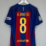 2016/17 BARCELONA A.INIESTA #8 HOME SHIRT (M) NIKE