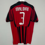 2007/08 AC MILAN MALDINI #3 HOME SHIRT (L) ADIDAS