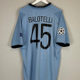 2012/13 MANCHESTER CITY BALOTELLI #45 C/L HOME SHIRT (XXL) UMBRO