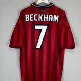 1997/99 ENGLAND BECKHAM #7 AWAY SHIRT (XL) UMBRO