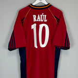 1998/99 SPAIN RAUL #10 HOME SHIRT (XL) ADIDAS