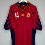 1998/99 SPAIN I.CAMPO #14 HOME SHIRT (XL) ADIDAS