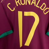 2006/08 PORTUGAL C.RONALDO #17 HOME SHIRT (XL) NIKE