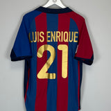 2001/02 BARCELONA LUIS ENRIQUE #21 HOME SHIRT (L) NIKE