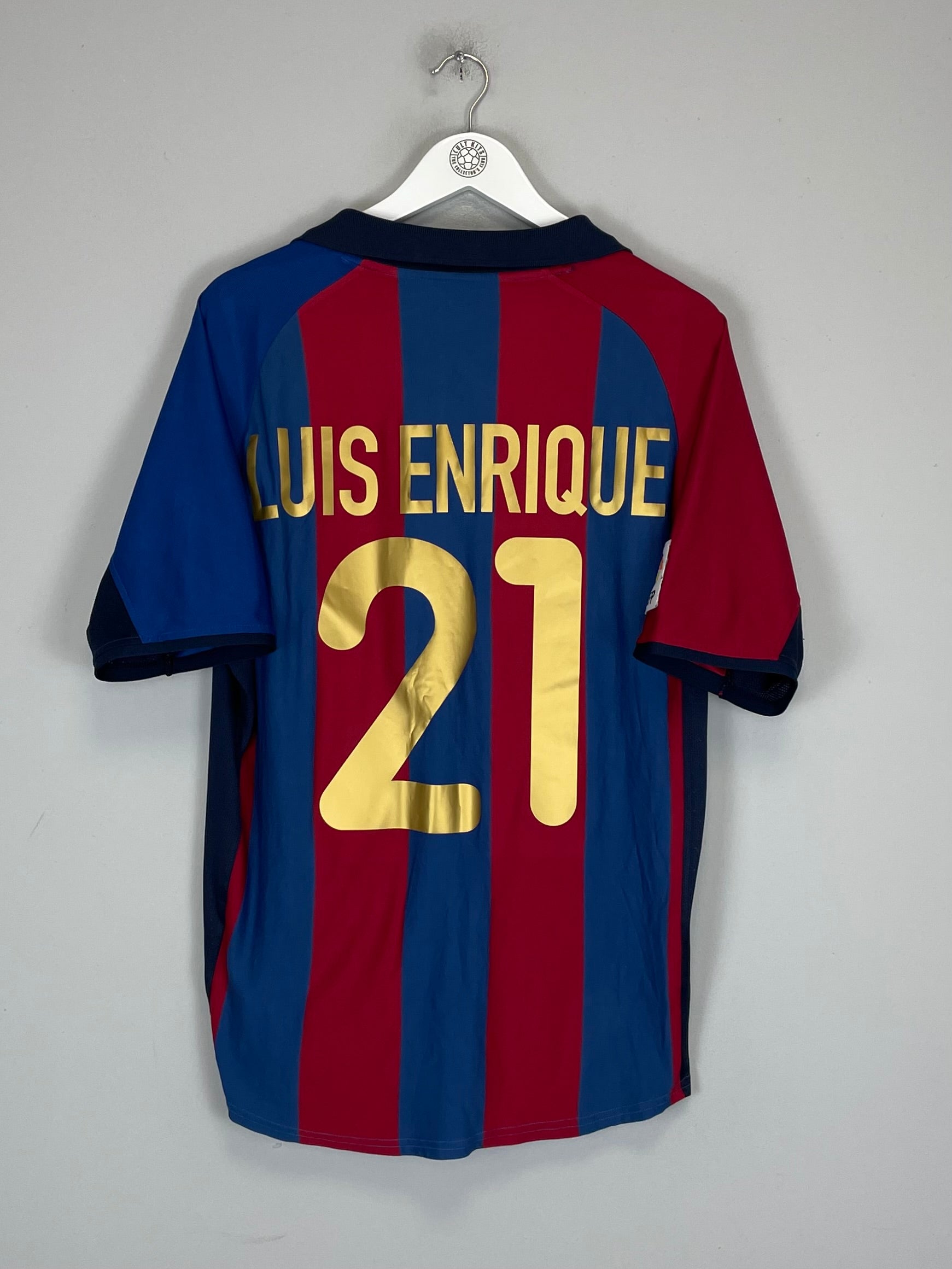 2001/02 BARCELONA LUIS ENRIQUE #21 HOME SHIRT (L) NIKE