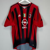 2004/05 AC MILAN MALDINI #3 HOME SHIRT (L) ADIDAS