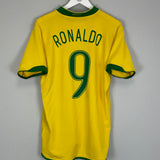 2006/08 BRAZIL RONALDO #9 HOME SHIRT (M) NIKE