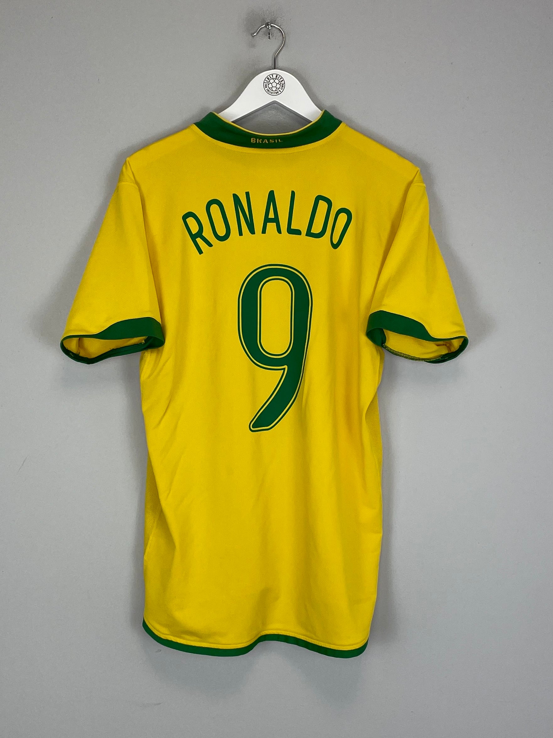 2006/08 BRAZIL RONALDO #9 HOME SHIRT (M) NIKE