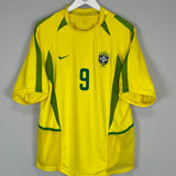 2002/04 BRAZIL RONALDO #9 *PLAYER ISSUE* HOME SHIRT (XL) NIKE