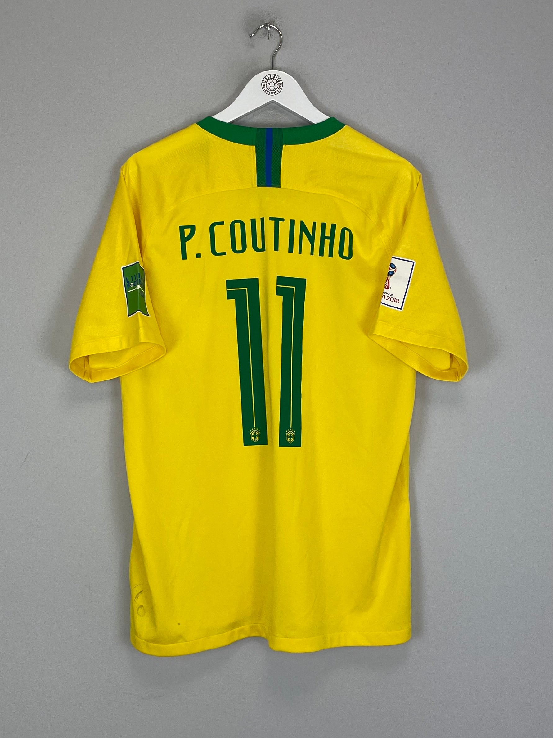 2018/19 BRAZIL COUTINHO #10 HOME SHIRT (XL) NIKE