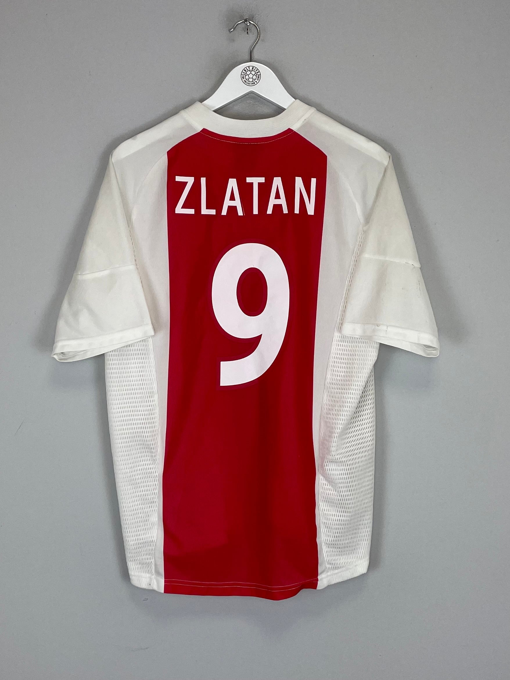 2002/04 AJAX ZLATAN #9 HOME SHIRT (M) ADIDAS