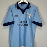 1995/96 LAZIO HOME SHIRT (M) UMBRO