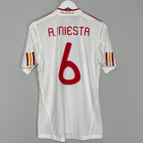 2011 SPAIN A.INIESTA #6 AWAY SHIRT (S) ADIDAS