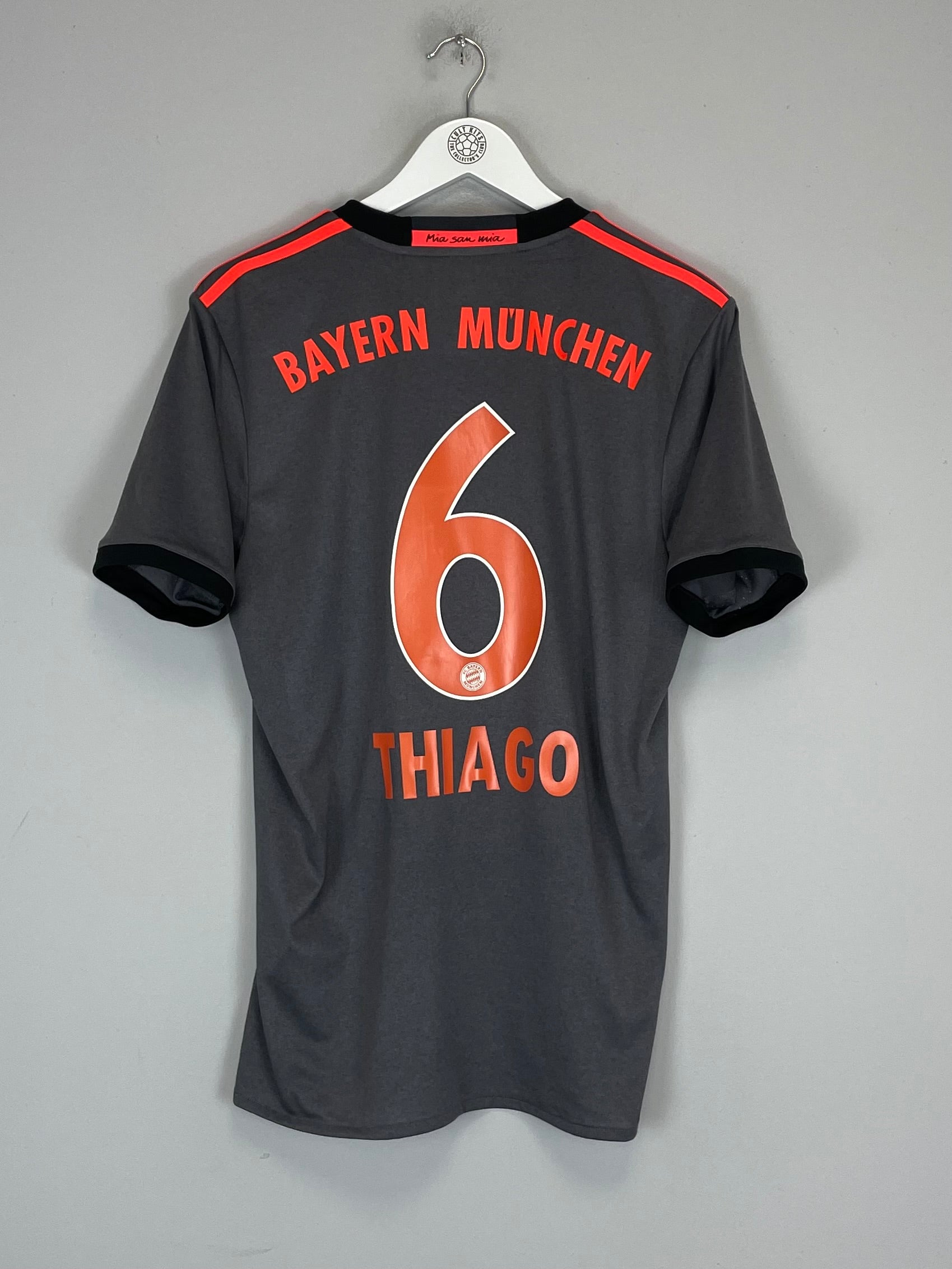 2016/17 BAYERN MUNICH THIAGO #6 AWAY SHIRT (M) ADIDAS