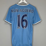 2013/14 MANCHESTER CITY KUN AGUERO #16 HOME SHIRT (M) NIKE