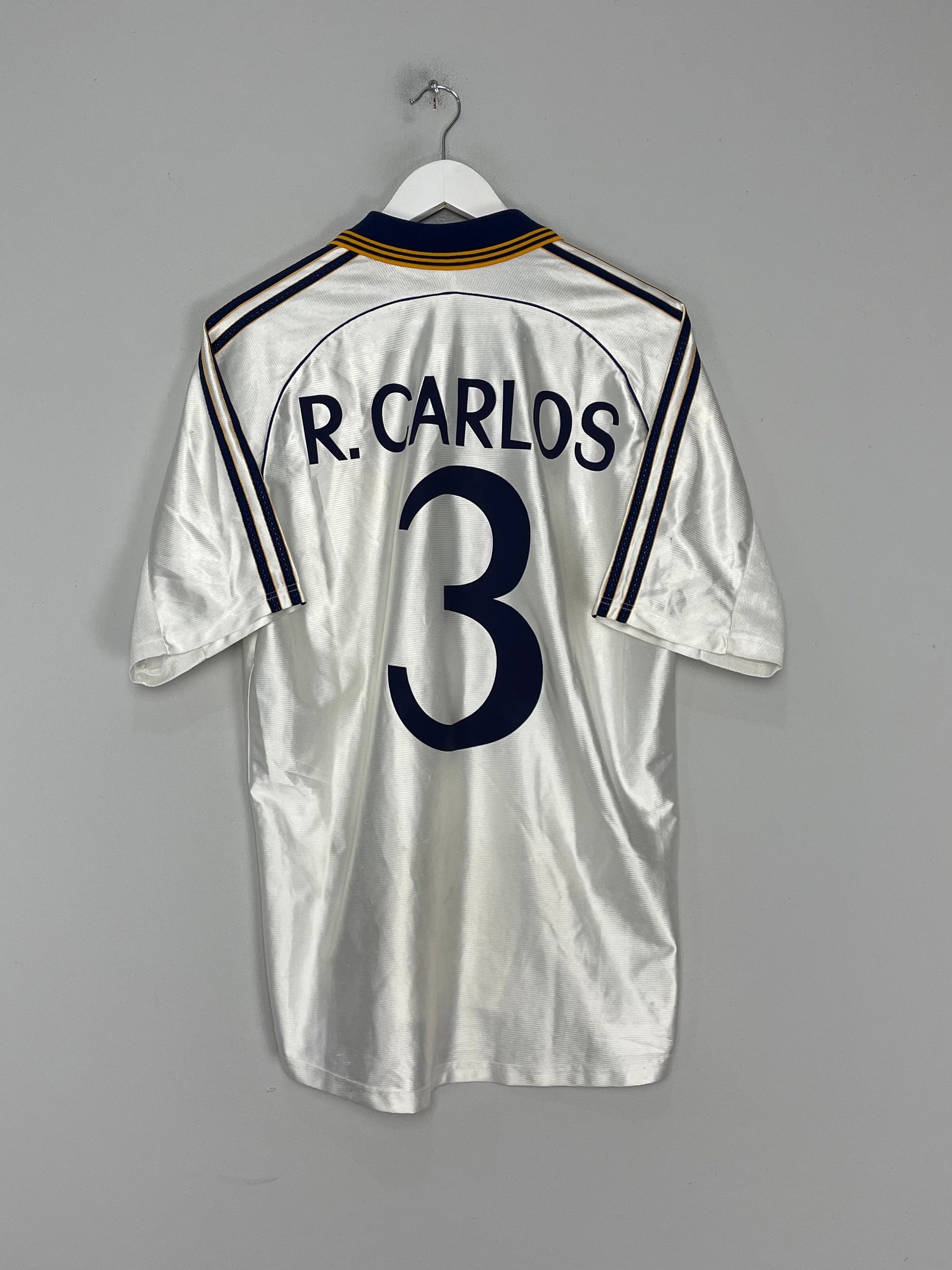 1998/99 REAL MADRID R.CARLOS #3 HOME SHIRT (M) ADIDAS