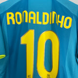 2007/08 BARCELONA RONALDINHO #10 *50 YEAR*  AWAY SHIRT (L) NIKE