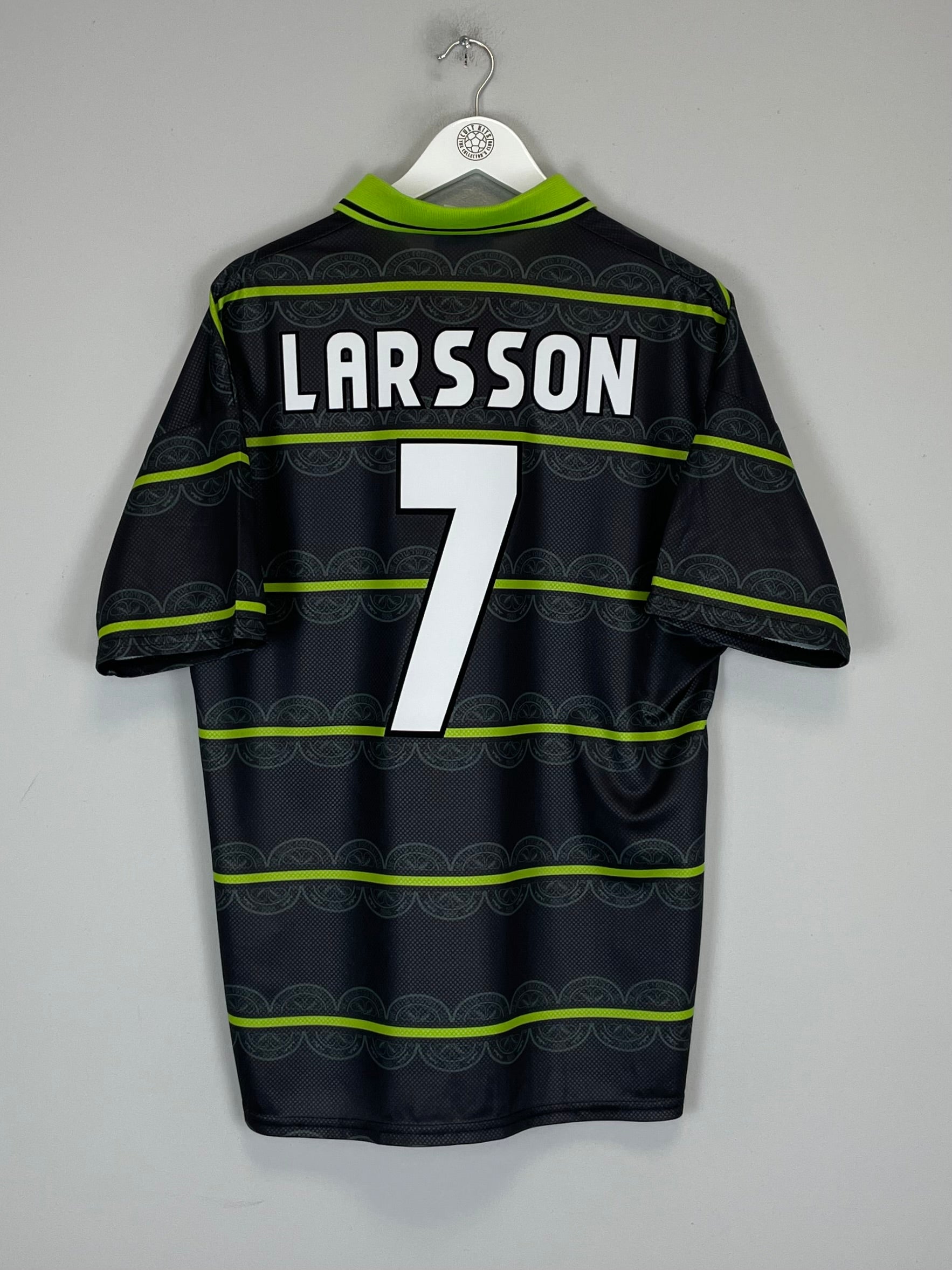 1999/00 CELTIC LARSSON #7 AWAY SHIRT (L) UMBRO