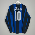 2004/05 INTER MILAN ADRIANO #10 L/S HOME SHIRT (M) NIKE