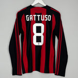 2008/09 AC MILAN GATTUSO #8 L/S HOME SHIRT (S) ADIDAS