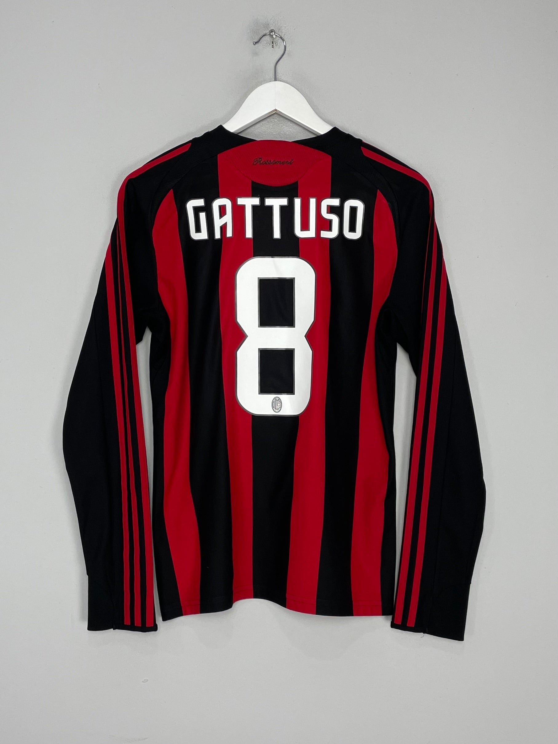 2008/09 AC MILAN GATTUSO #8 L/S HOME SHIRT (S) ADIDAS