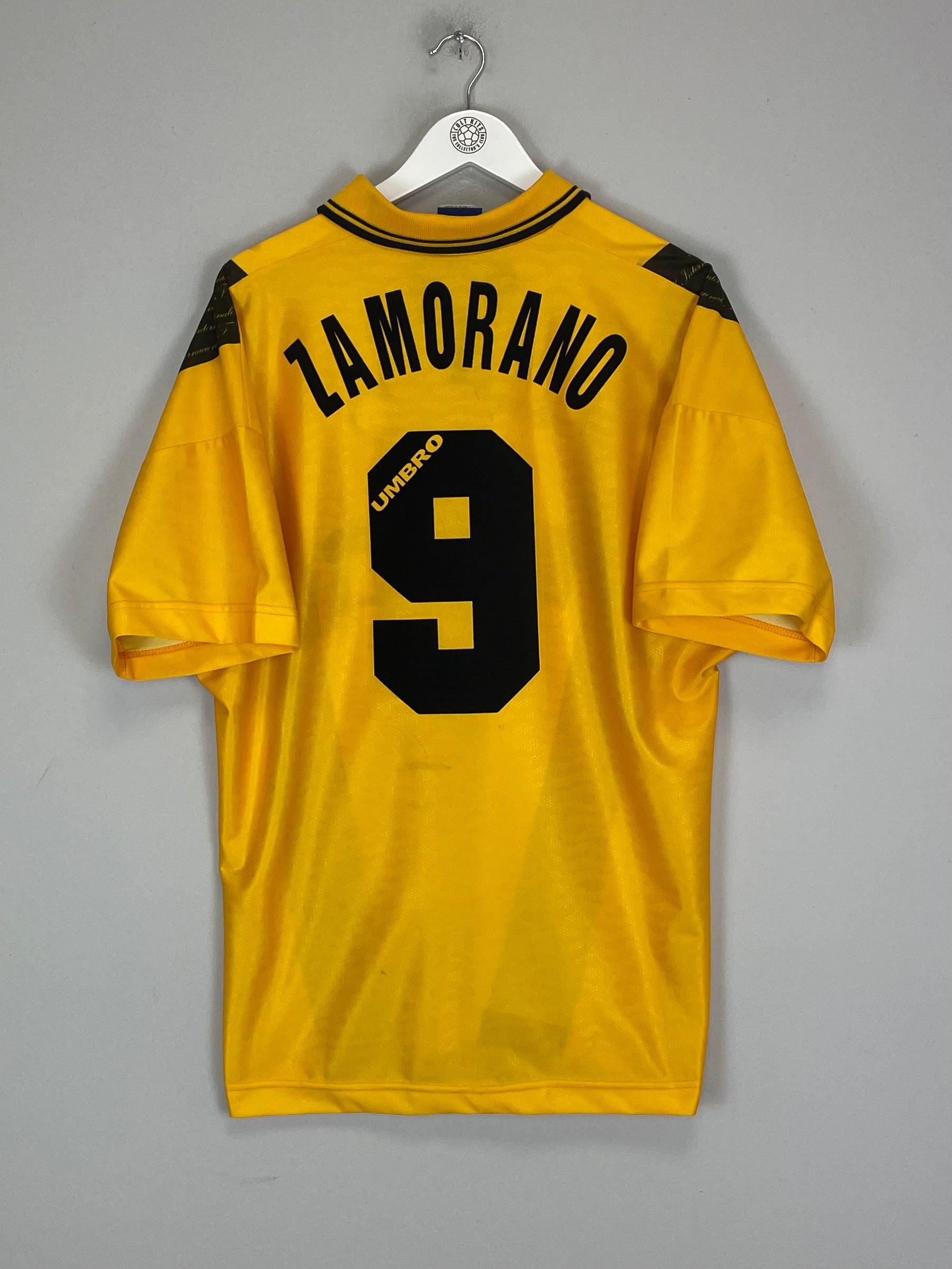 1996/97 INTER MILAN ZAMORANO #9 AWAY SHIRT (L) UMBRO