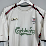 2003/05 LIVERPOOL HESKEY #8 AWAY SHIRT (L) REEBOK