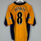 2000/02 LIVERPOOL HESKEY #8 AWAY SHIRT (L) REEBOK