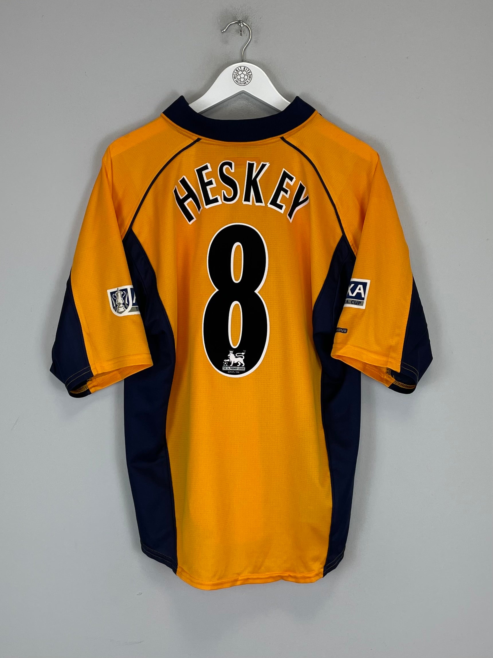 2000/02 LIVERPOOL HESKEY #8 AWAY SHIRT (L) REEBOK