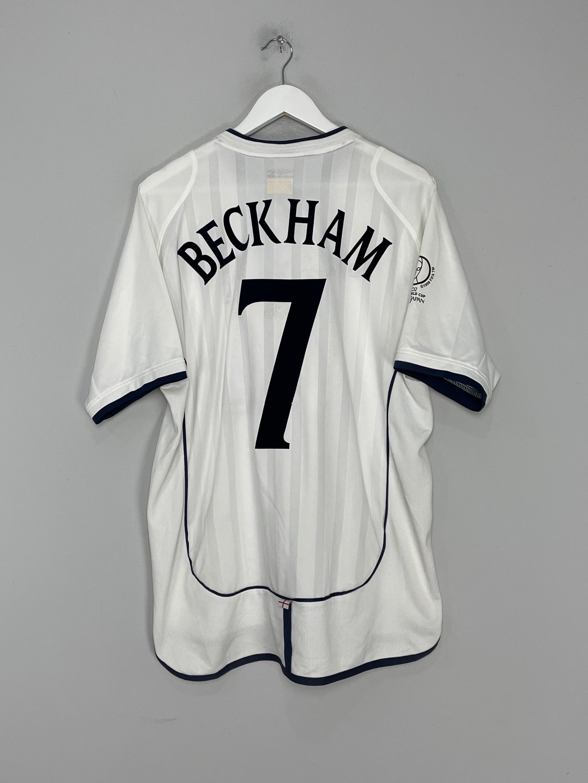 2001/03 ENGLAND BECKHAM #7 HOME SHIRT (L) UMBRO