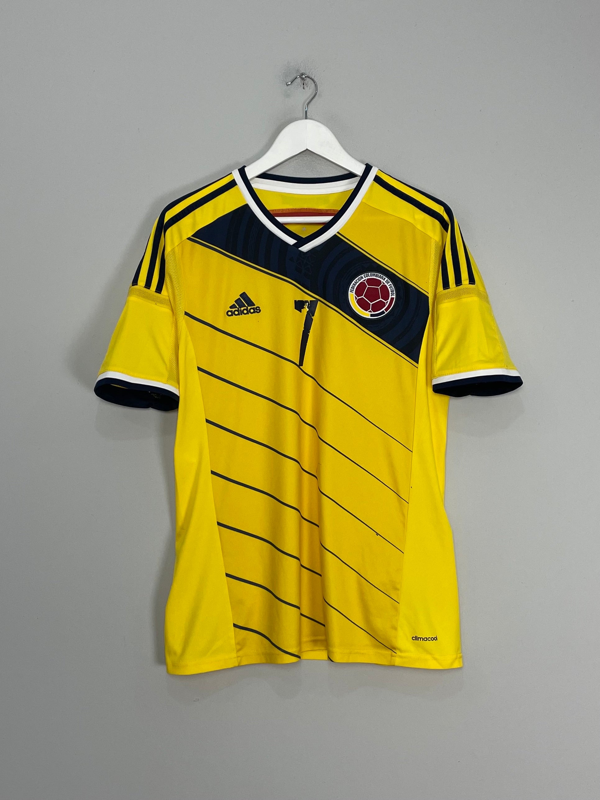 2014/15 COLOMBIA WAKA WAKA #7 HOME SHIRT (M) ADIDAS