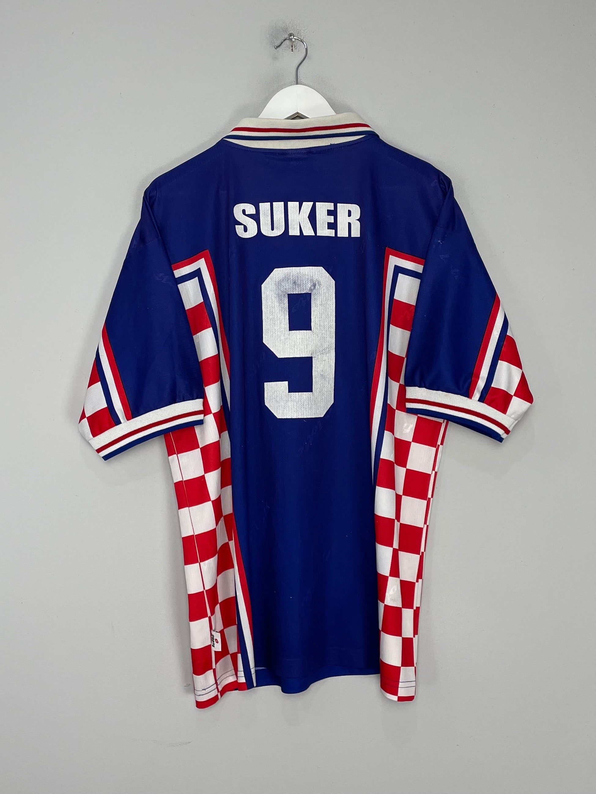 1998/01 CROATIA SUKER #9 HOME SHIRT (XL) LOTTO