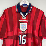 1997/99 ENGLAND SCHOLES #16 AWAY SHIRT (L) UMBRO