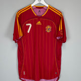 2006/08 SPAIN #7 HOME SHIRT (M) ADIDAS