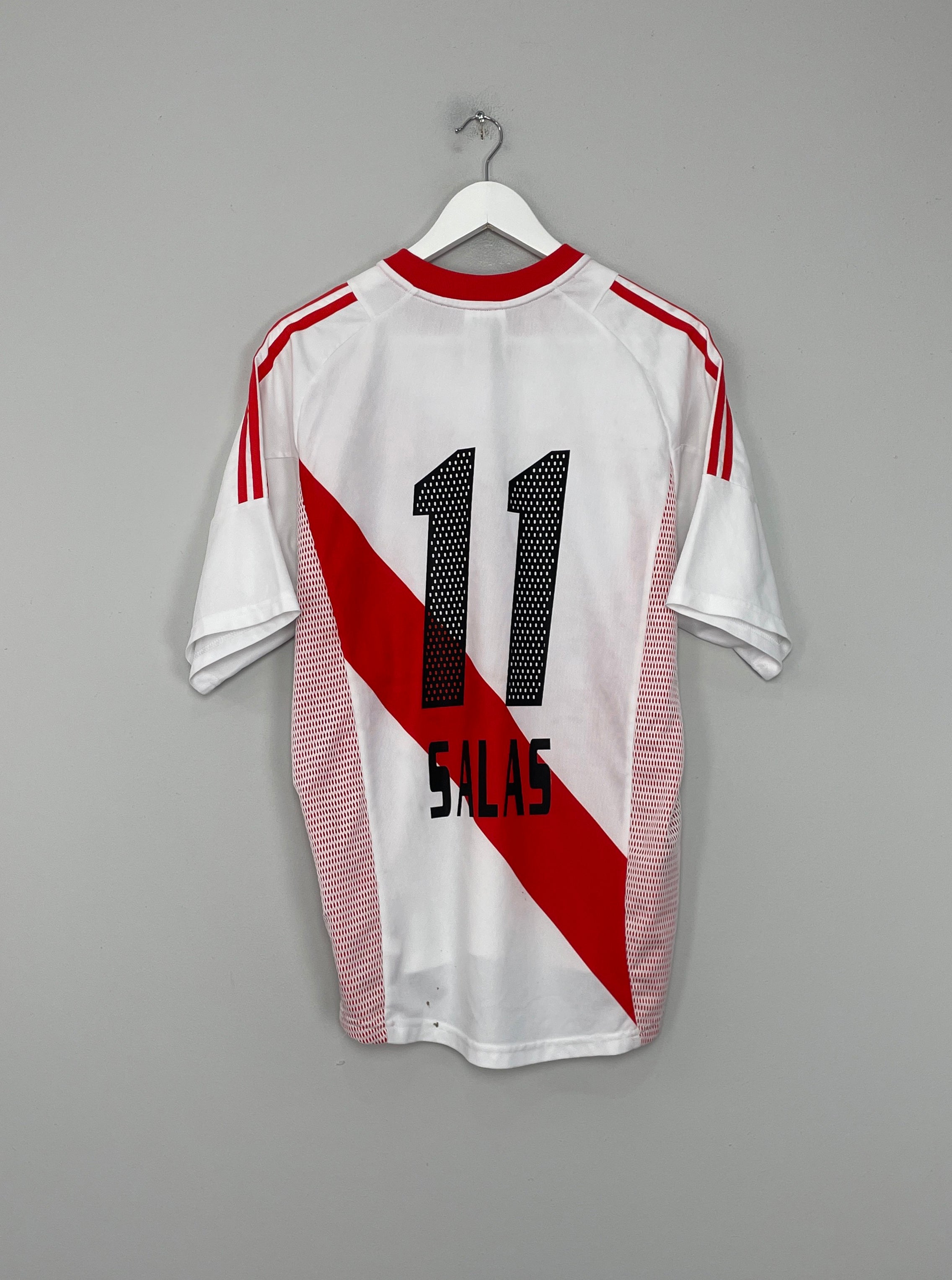 2002/04 RIVER PLATE SALAS #11 HOME SHIRT (M) ADIDAS