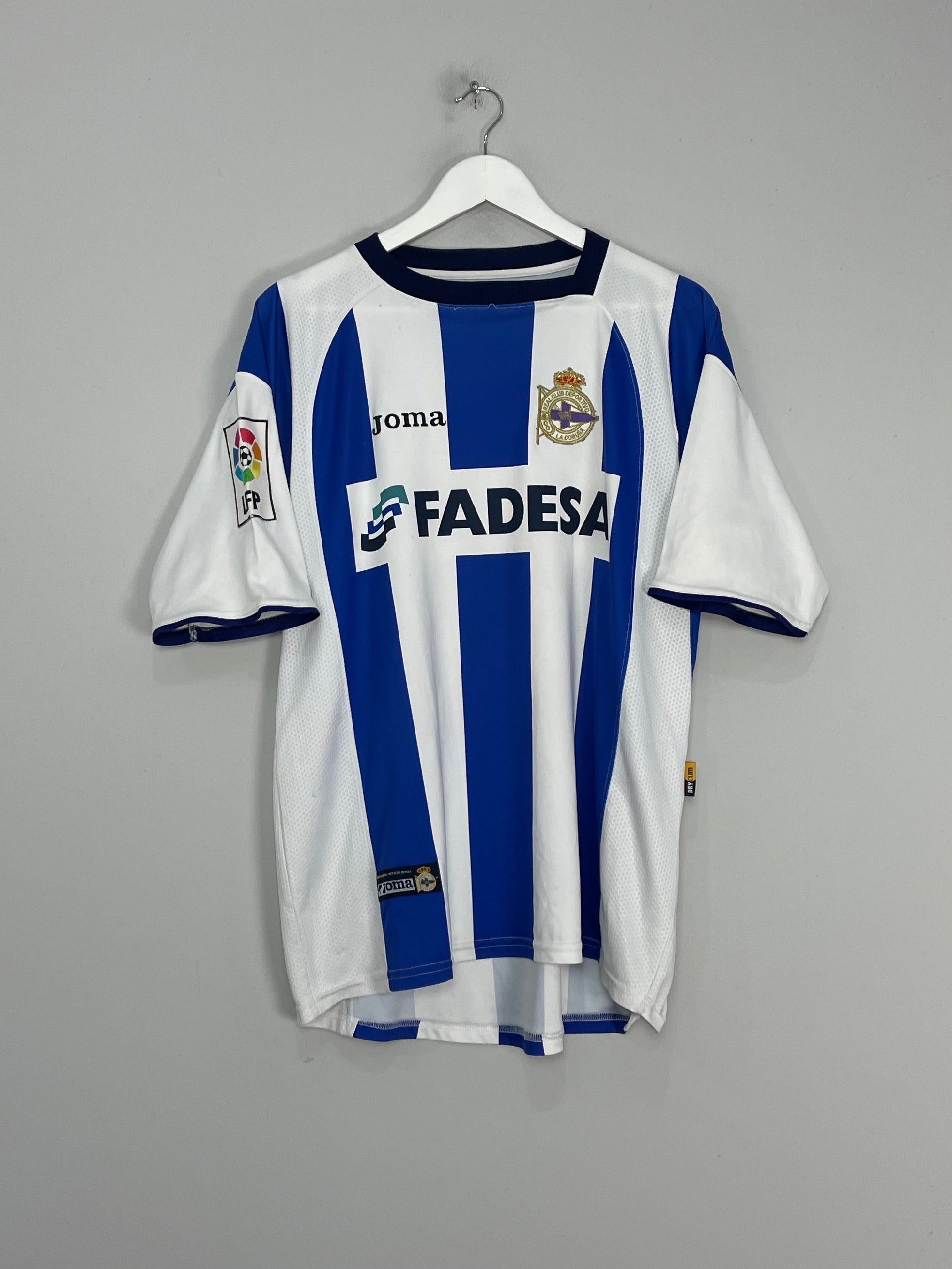 2004/05 DEPORTIVO LA CORUNA HOME SHIRT (XL) JOMA