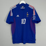 2002/04 FRANCE ZIDANE #10 HOME SHIRT (L) ADIDAS