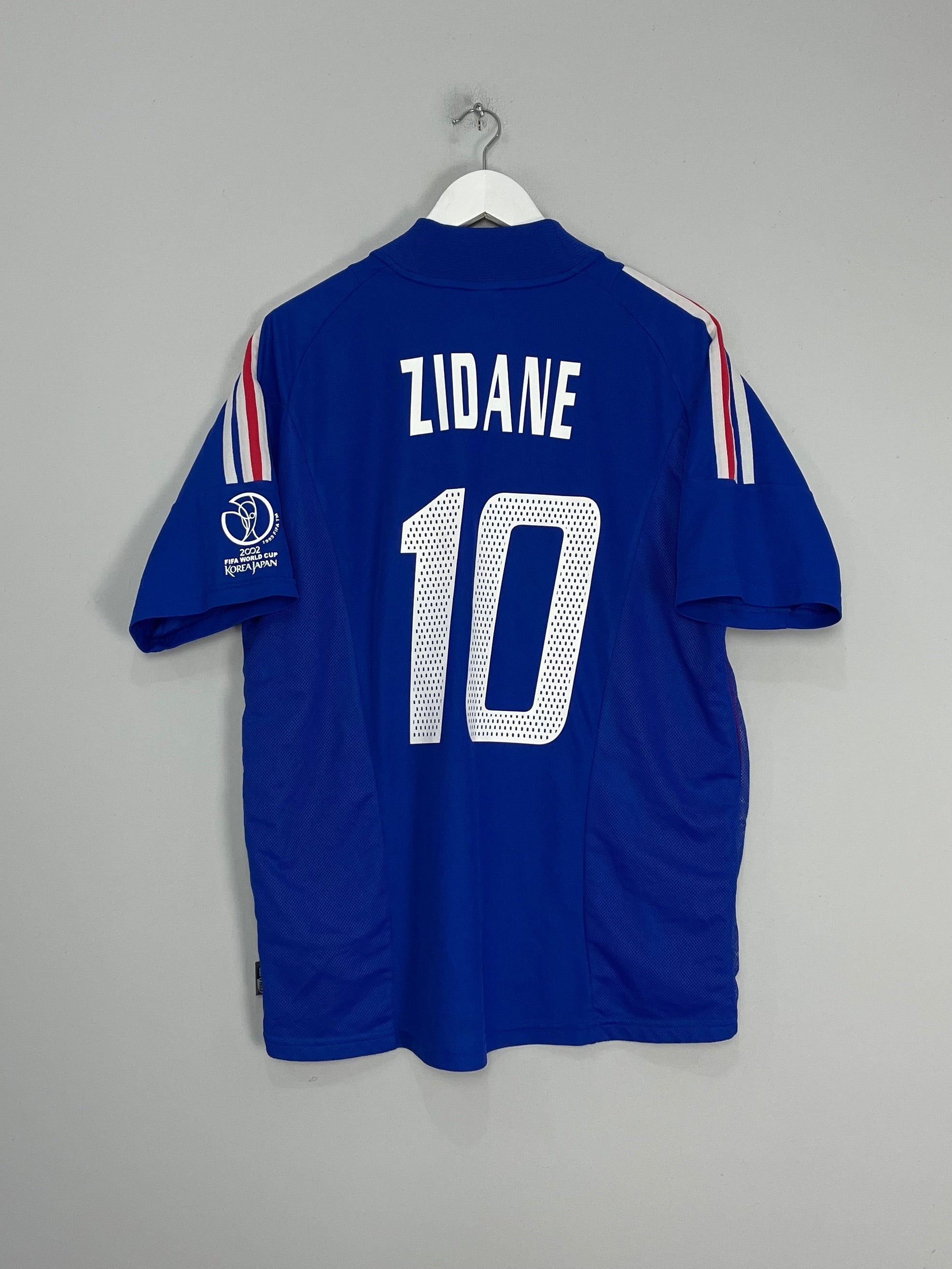 2002/04 FRANCE ZIDANE #10 HOME SHIRT (L) ADIDAS