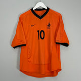 2000/02 NETHERLANDS BERGKAMP #10 HOME SHIRT (L) NIKE